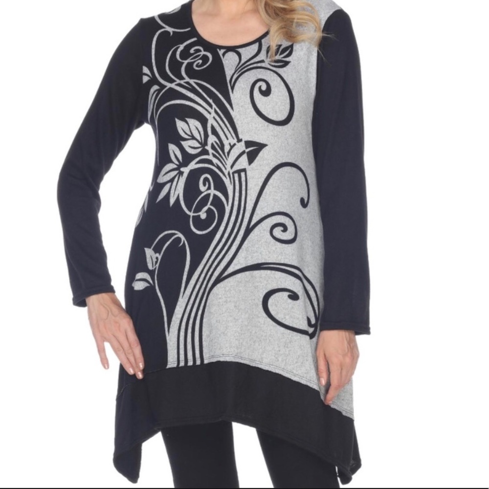 Florián Black and Gray long sleeve tunic